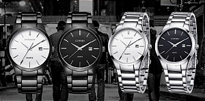 Curren 8106 Relógio masculino à prova d'água Top Fashion Estilo Minimalista Movimento de Quartzo 8106 X