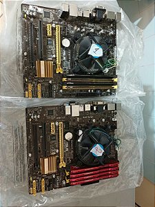 Kit Placa Mãe Asus, B85M-E, Processador I5 4440 3.10 Ghz, Crossfire. Suporta 32gb Ram DDR 3