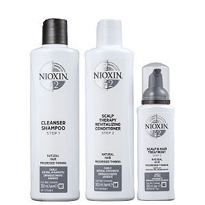 Kit Nioxin Sistema 2 Shampoo e Condicionador 300ml + Tônico 100ml