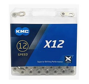 Corrente 12v KMC X12 12v 126 Elos Prata