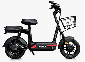 Bicicleta Elétrica Yoo Y200 Preto/Vermelho