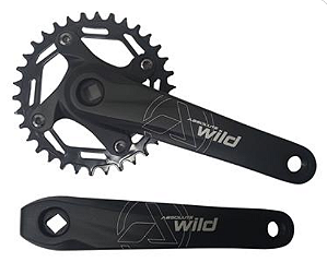 Pedivela Coroa Única Absolute Wild Alumínio 34D 175mm Coroa Aço