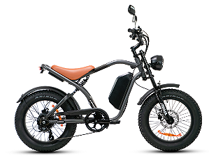 Bicicleta Elétrica Rava E-Chopper Steel Cinza