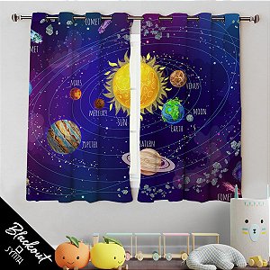 Cortina (Blackout) Synth Kids 1,50x2,40m Sistema Solar 01