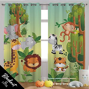 Cortina Blackout Infantil 2,50 x 2,80 m – Animais | Synth Kids