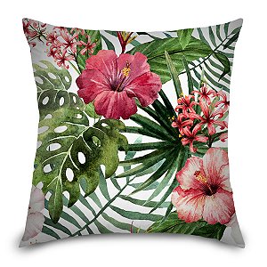 Capa de Almofada Synth 45x45cm Tropical Folhas 02