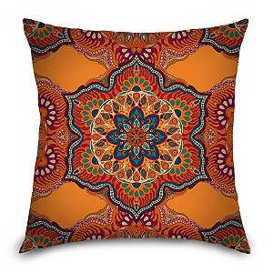 Capa de Almofada Synth 45x45cm Mandala Colorida 03