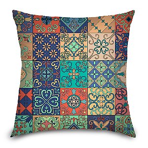 Capa de Almofada Decorativa 45x45cm Ladrilhos | Estampa Exclusiva Synth Decor