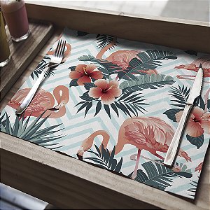 Kit Jogo Americano com 4 Peças Flamingo 01