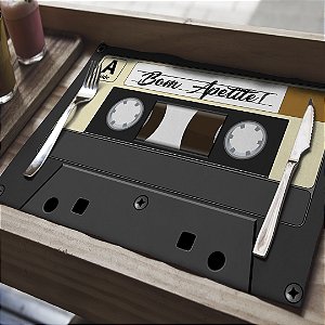 Kit Jogo Americano com 4 Peças Fita k7