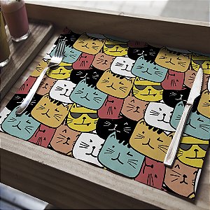 Kit Jogo Americano com 4 Peças Cats01