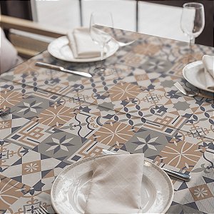 Toalha de Mesa Synth 140x140cm Clean Beige