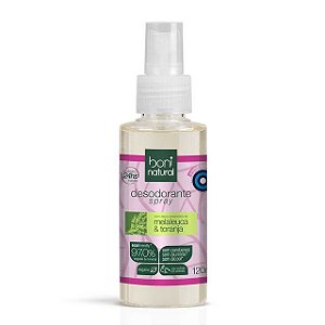 Desodorante Boni Natural vegano, sem cloridrato de aluminio, melaleuca e toranja 120ml