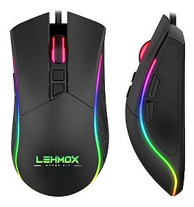 Mouse Gamer Led Rgb 8 Botões 3200dpi Lehmox Hyper Gt-m7 - Podium Parts