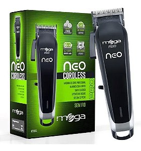 Maquina Cortar Cabelo Profissional Mega Neo Cordless Sem Fio