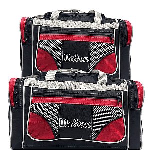 Kit 2 Mala Bolsa De Viagem Welcon Bolsas Média Grande