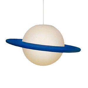 Luminaria Pendente Saturno Azul