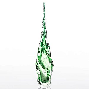 Gota de Decoração em Murano - Verde Esmeralda - Screw - Tam P
