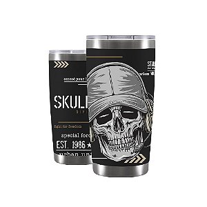 Copo Térmico Gluck CT Future Skull Division Cap 591ML Black