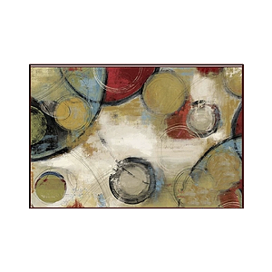 Quadro Abstrato 0,80x1,00 C/ Moldura e Vidro