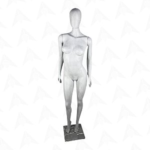 Manequim Evolution Feminino Fitness Braço Reto - Concreto Aveludado