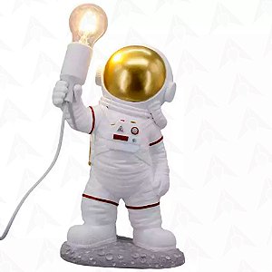Escultura Decorativa Abajur Astronauta