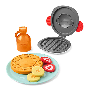 Brinquedo Infantil Interativo Coleção Comidinhas Kit Monte Seu Waffle Zoo Skip Hop