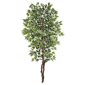 Arvore Artificial Ficus x1008 Verde Creme 2.1mt