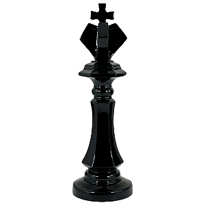 Escultura Decorativa Xadrez - Rei Preto