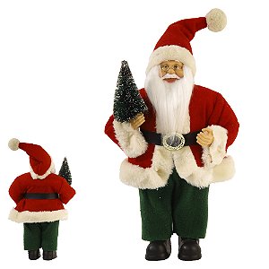 PAPAI NOEL NATAL EM PE (VERMELHO VERDE) 30cm
