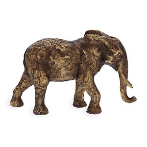 Escultura Elefante Bronze em Polirresina - Força e Elegância para Sua Decoração (18898)