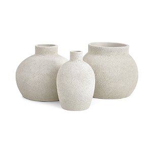17689 - Kit Minivasos em Poliresina - 3 Peças para Decoração Sofisticada