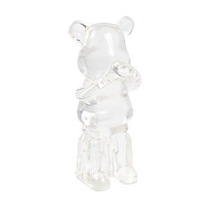 66429 - Escultura Urso Mudo em Resina Incolor