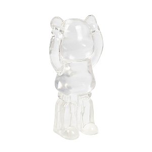 66428 - Escultura Urso Surdo em Resina Incolor