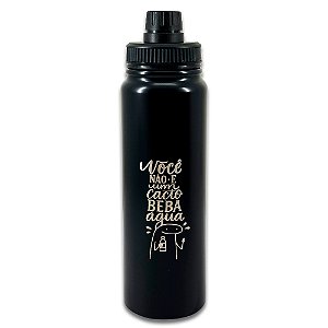 Garrafinha Termica Preta 800ml