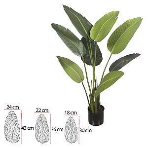 A.BANANEIRA DE JARDIM PU C/POTE X8 (VERDE) 1,2m