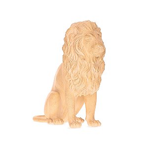 Escultura Decorativa Leão em Poliresina | 31,5x13,5x31 cm