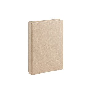 Livro-Caixa em MDF com Revestimento em Linho - Bege claro (13592)