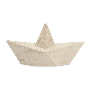 Escultura Barco em Polirresina Decorativa - 21338