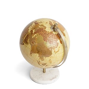Globo Decorativo Grande em Metal e Mármore - 22115