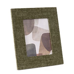Porta-Retrato MDF Veludo Escolha Verde ou Marrom 10x15 ou 15x20