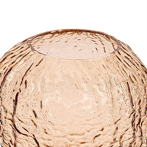 Vaso Vidro Texturizado Âmbar | Decoração (23187)