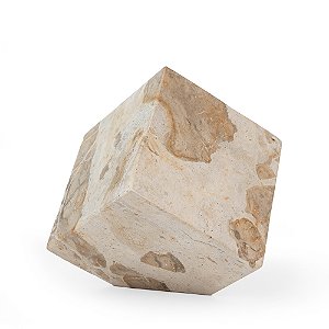 Escultura Cubo Decorativa em Mármore (21983) | Decoração