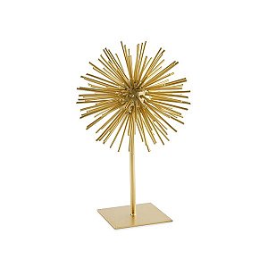 Escultura Ouriço com Haste Longa em Metal (13016) | Decoração