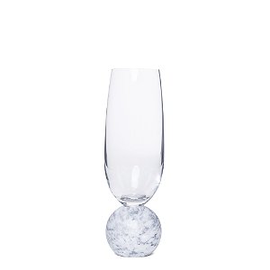 Jogo de Taças para Espumante em Cristal e Mármore Branco 210ml - 2 Peças (23109) | Decoração