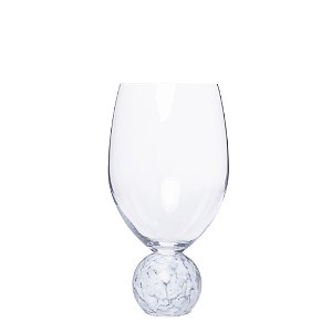 Jogo de Taças para Vinho em Cristal e Mármore Branco 520ml - 2 Peças (23110) | Decoração