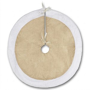 Saia para Árvore de Natal Bege e Branco 85 cm (77797001)