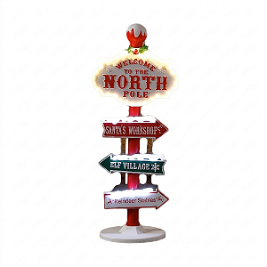 Placa Decorativa Natalina com LED e Som Colorida 95cm (DG1916)
