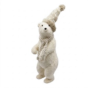 Urso Decorativo de Natal em Pé Bege | 57 e 83 cm (BC2537/BC2538-I)