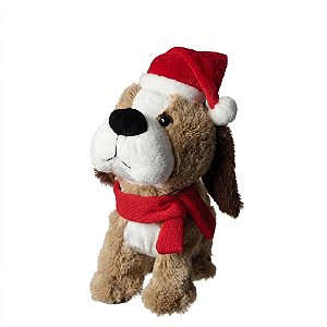 Cachorro Decorativo de Natal com Movimento Marrom 25cm (BT2068)